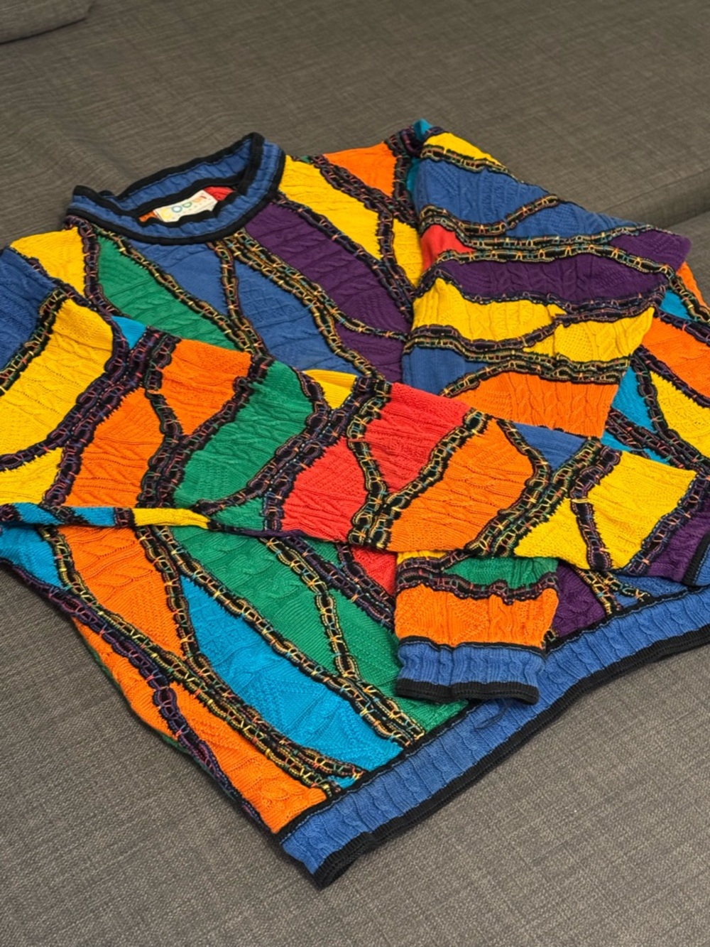 COOGI Vibrant Multicolor Crewneck Sweater